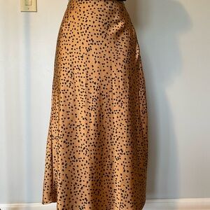 Nasty Gal Tan Midi Slip Skirt